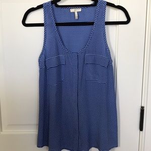 Joie Silk Top in Blue Heart Print